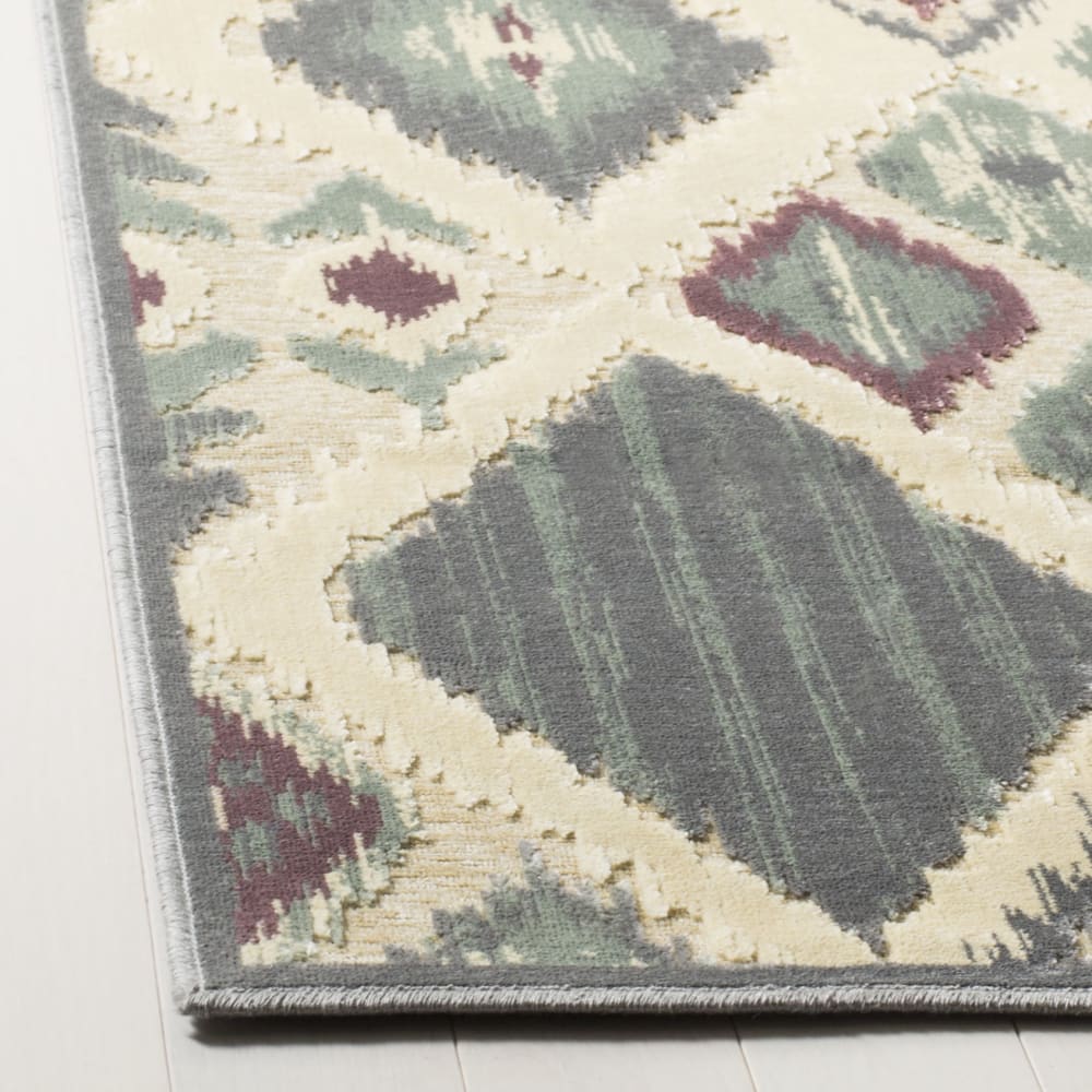 Tapis de transition en viscose gris/multicolore, 122 x 170 cm — vue 4