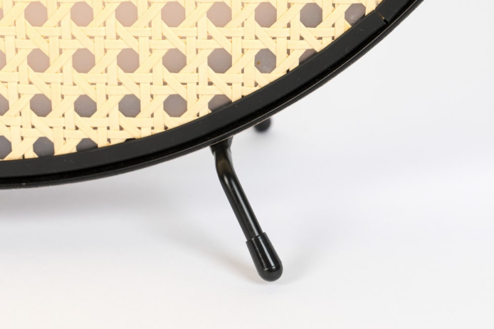 Lampe à poser avec cannage bois beige — vue 4
