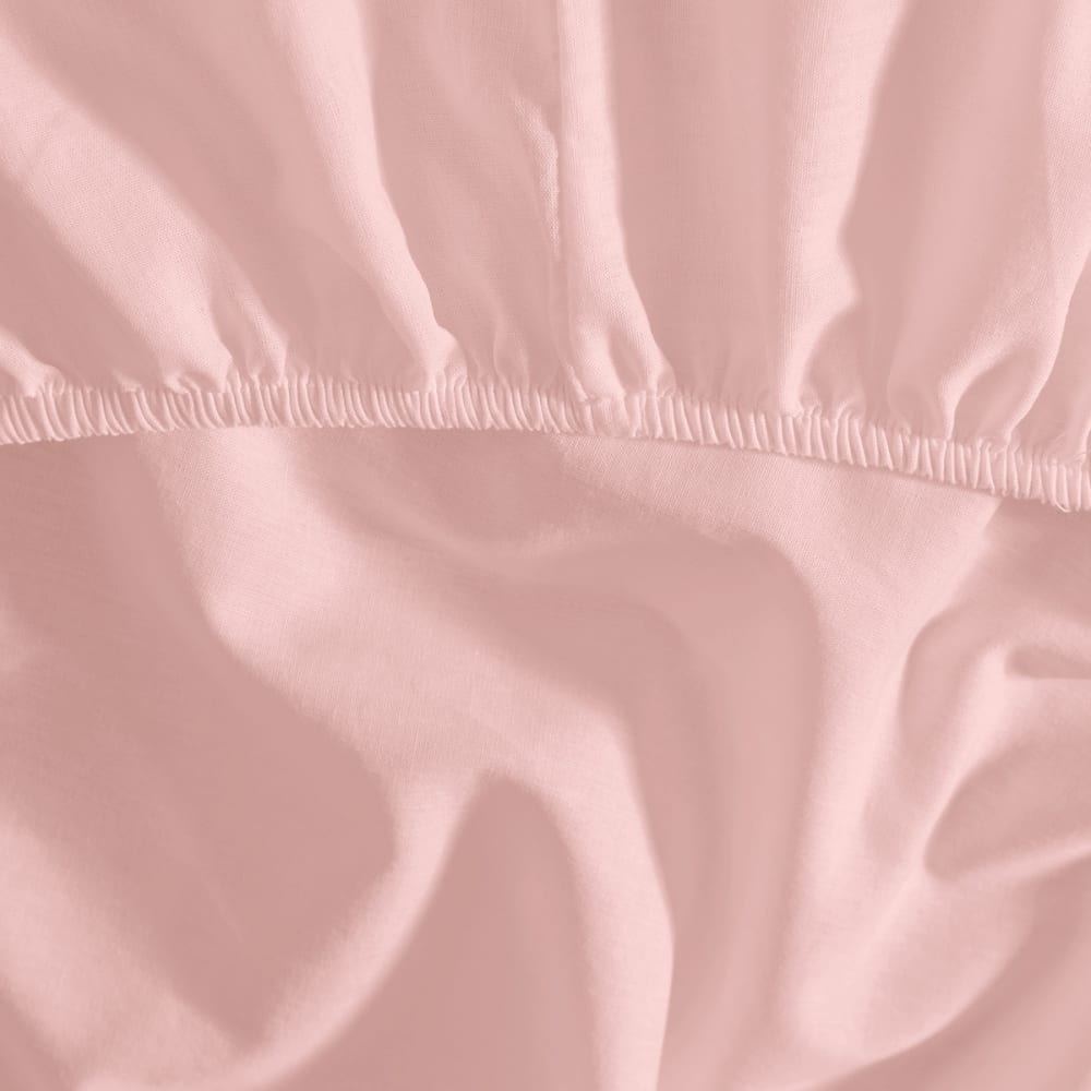 Drap housse en percale de coton poudre 90x200 cm — vue 3