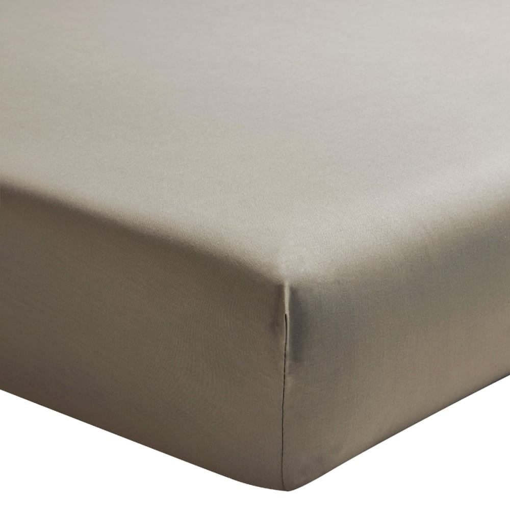 Drap housse uni en percale de coton 160x220
