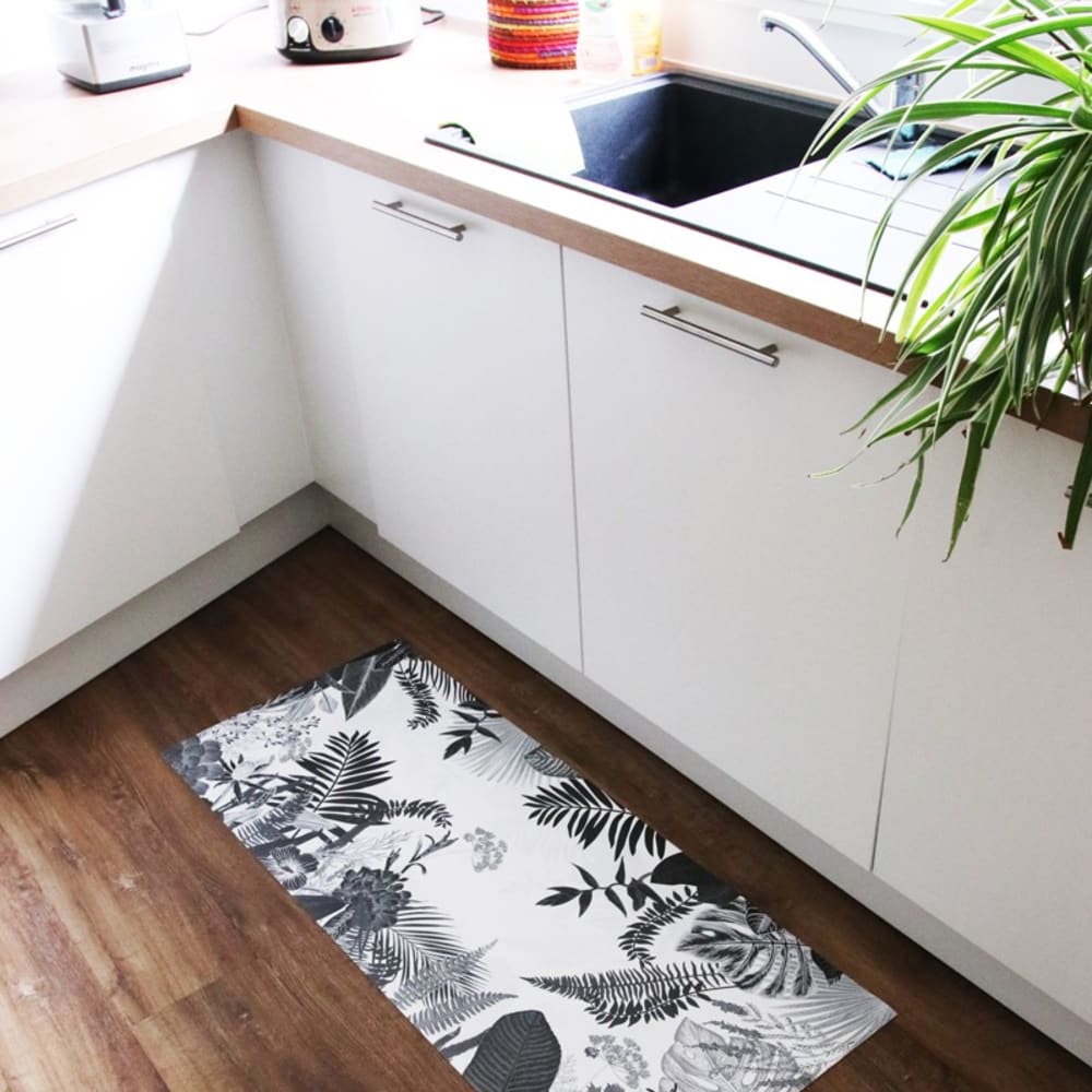 Tapis antidérapant - vinyle - int./ext. - noir - 50x120cm