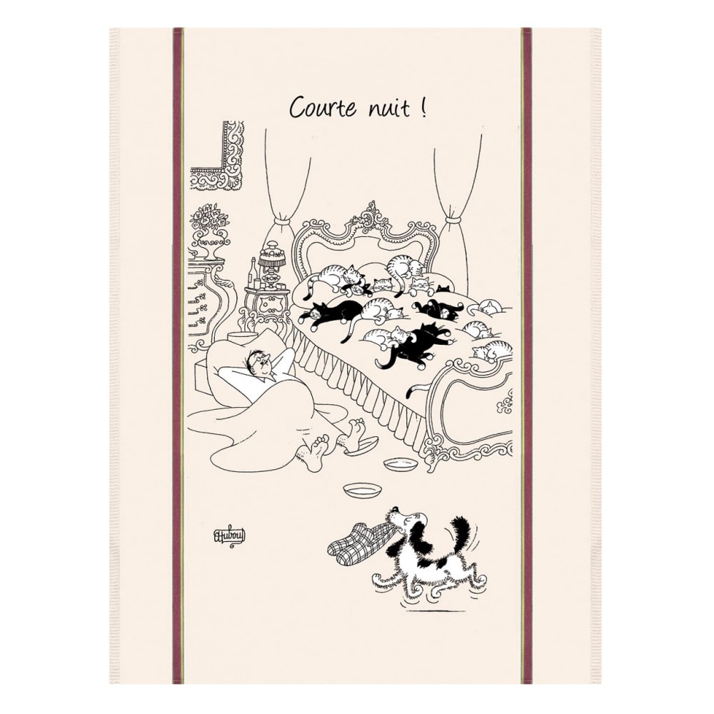 Grand torchon courte nuit en coton ecru 60 x 80 cm Grand torchon courte nuit en coton ecru 60 x 80 cm