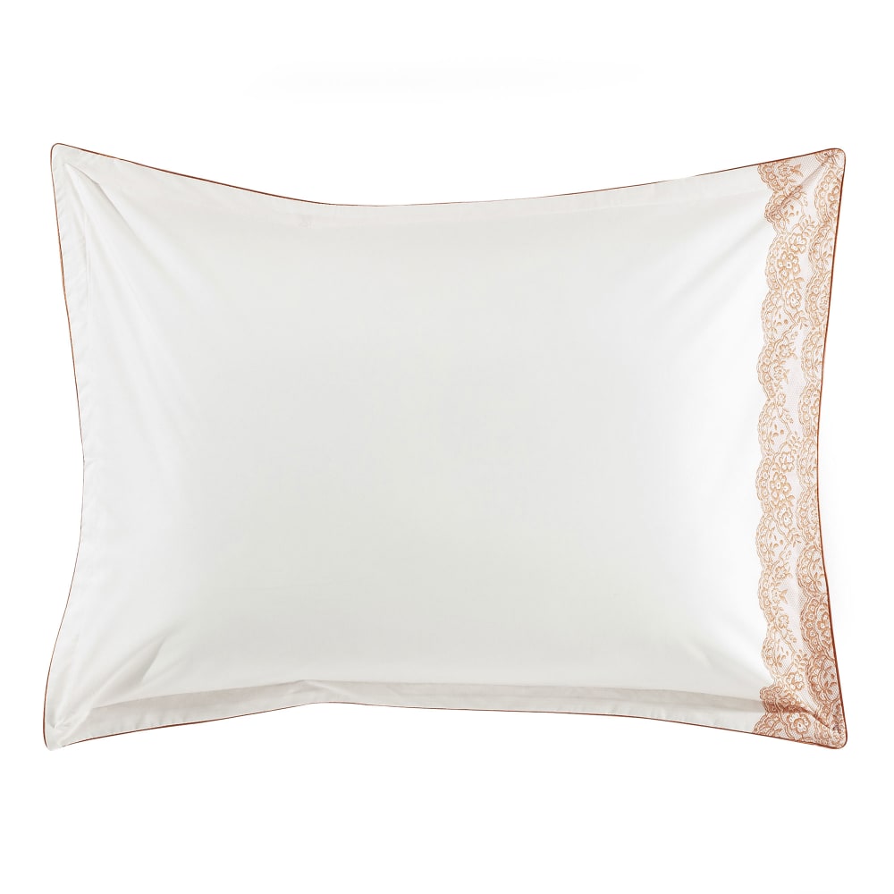 Taie d'oreiller imprimée en percale de coton Cuivre 50x70