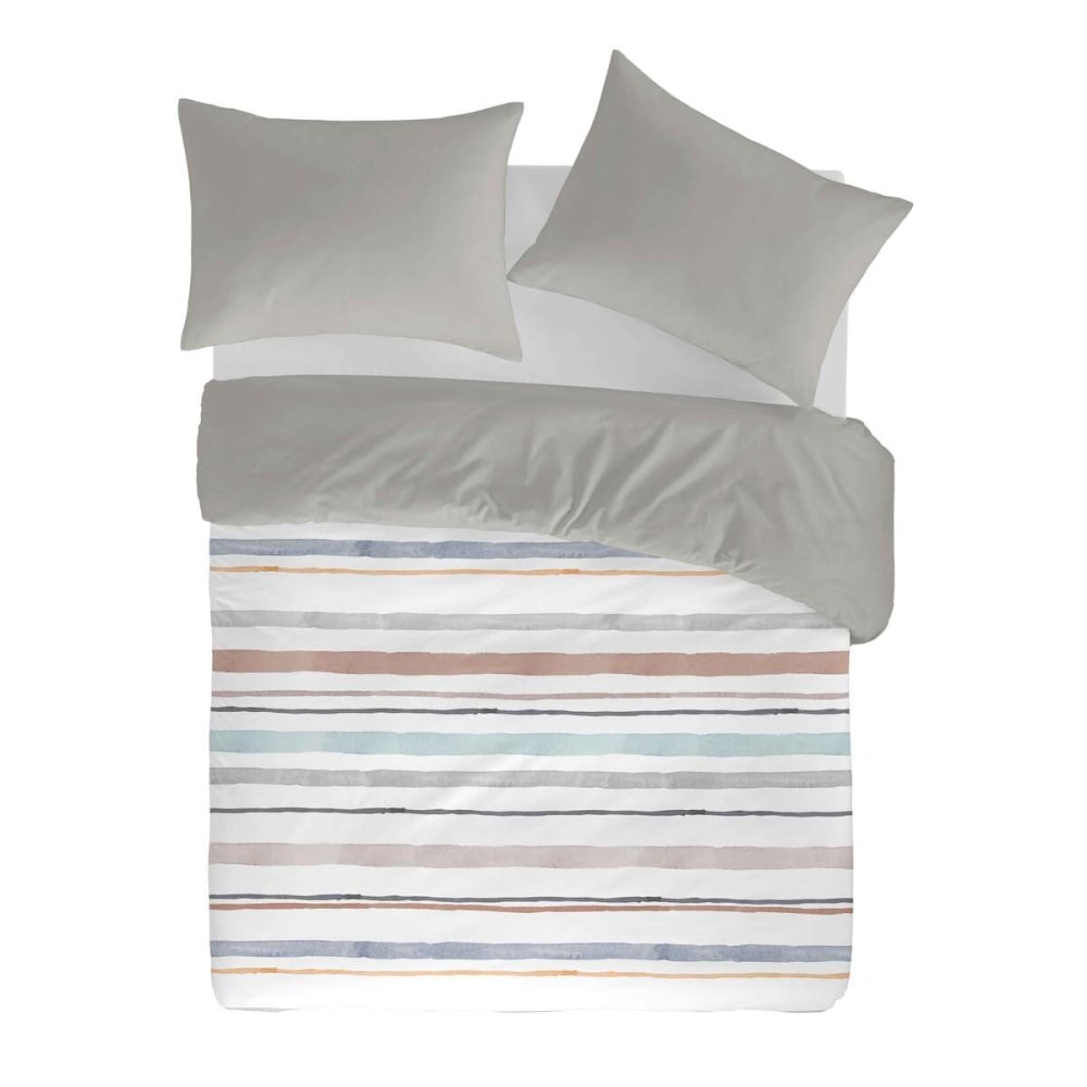 Housse de couette en coton bicolore  200x200 - Maisons du Monde