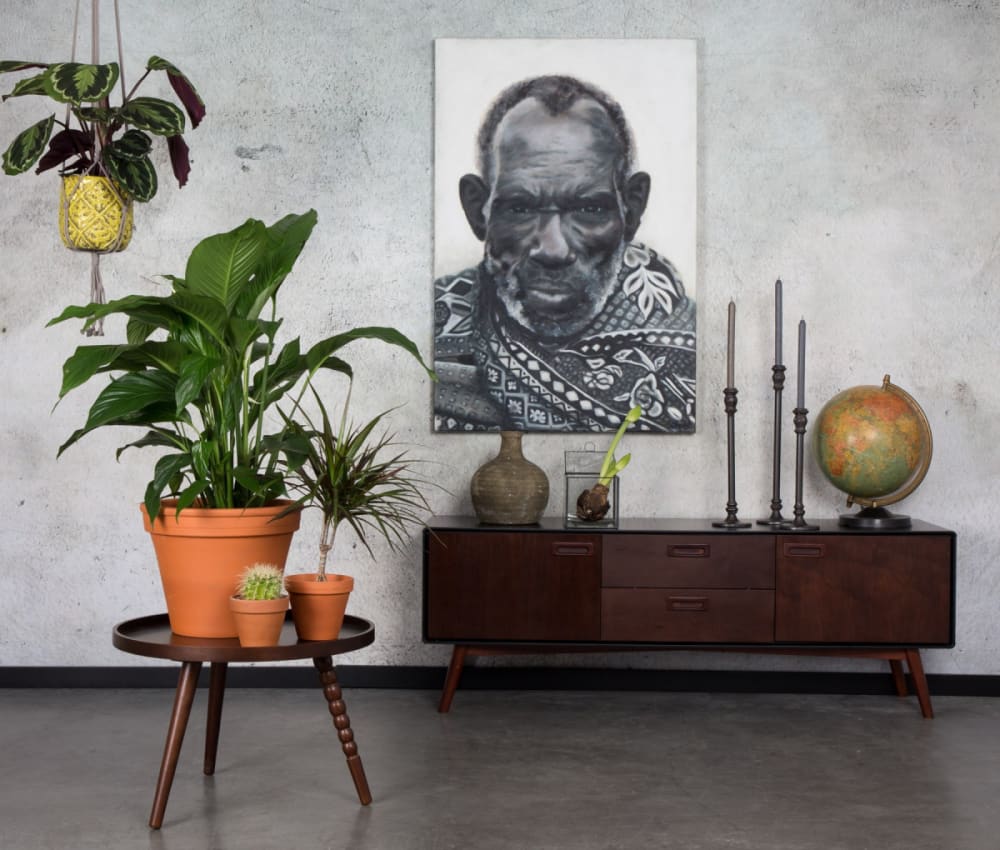 Meuble TV en bois de noyer et frêne massif