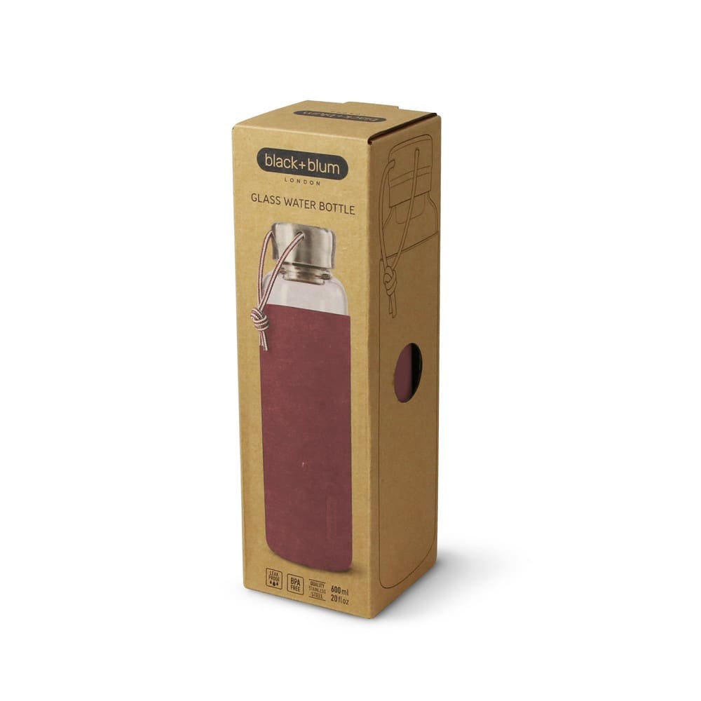Gourde en verre bordeaux 600ml - Maisons du Monde