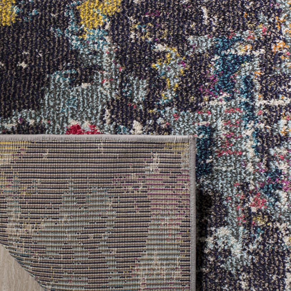 Tapis bohème chic en polypropylène bleu/orange, 122 x 170 cm — vue 4