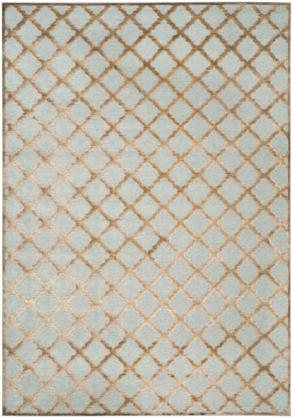 Tapis de transition en viscose gris/bleu, 122 x 170 cm