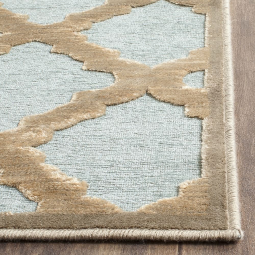 Tapis de transition en viscose gris/bleu, 122 x 170 cm — vue 3