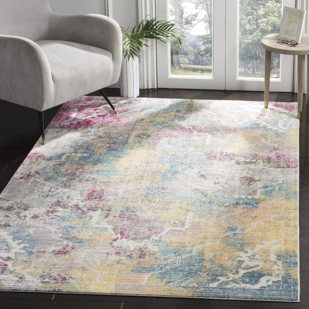 Tapis métro-mod en polyester multicolore, 122 x 183 cm — vue 3