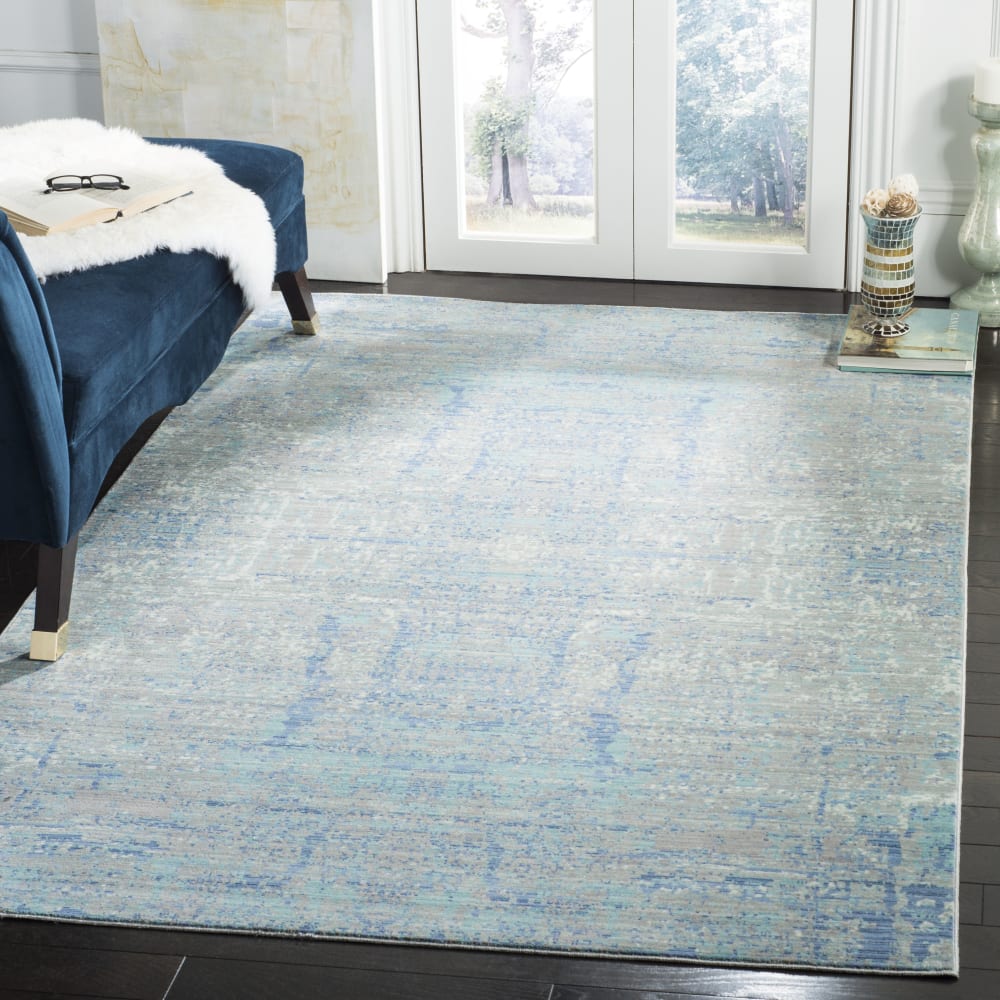 Tappeto metro-mod in poliestere blu/multicolore, 152 x 244 cm -