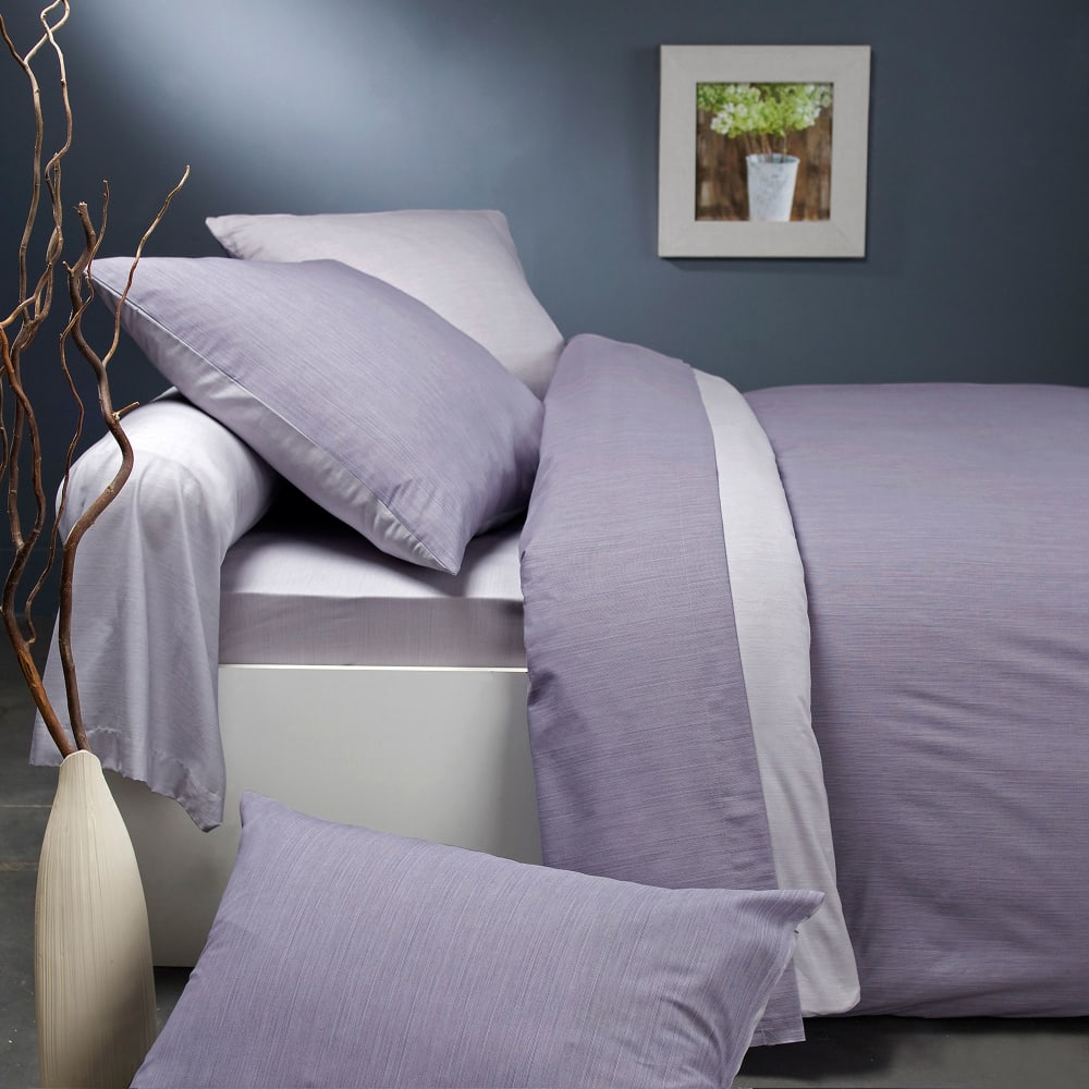 Housse de couette bicolore en bambou bicolore 200 x 200