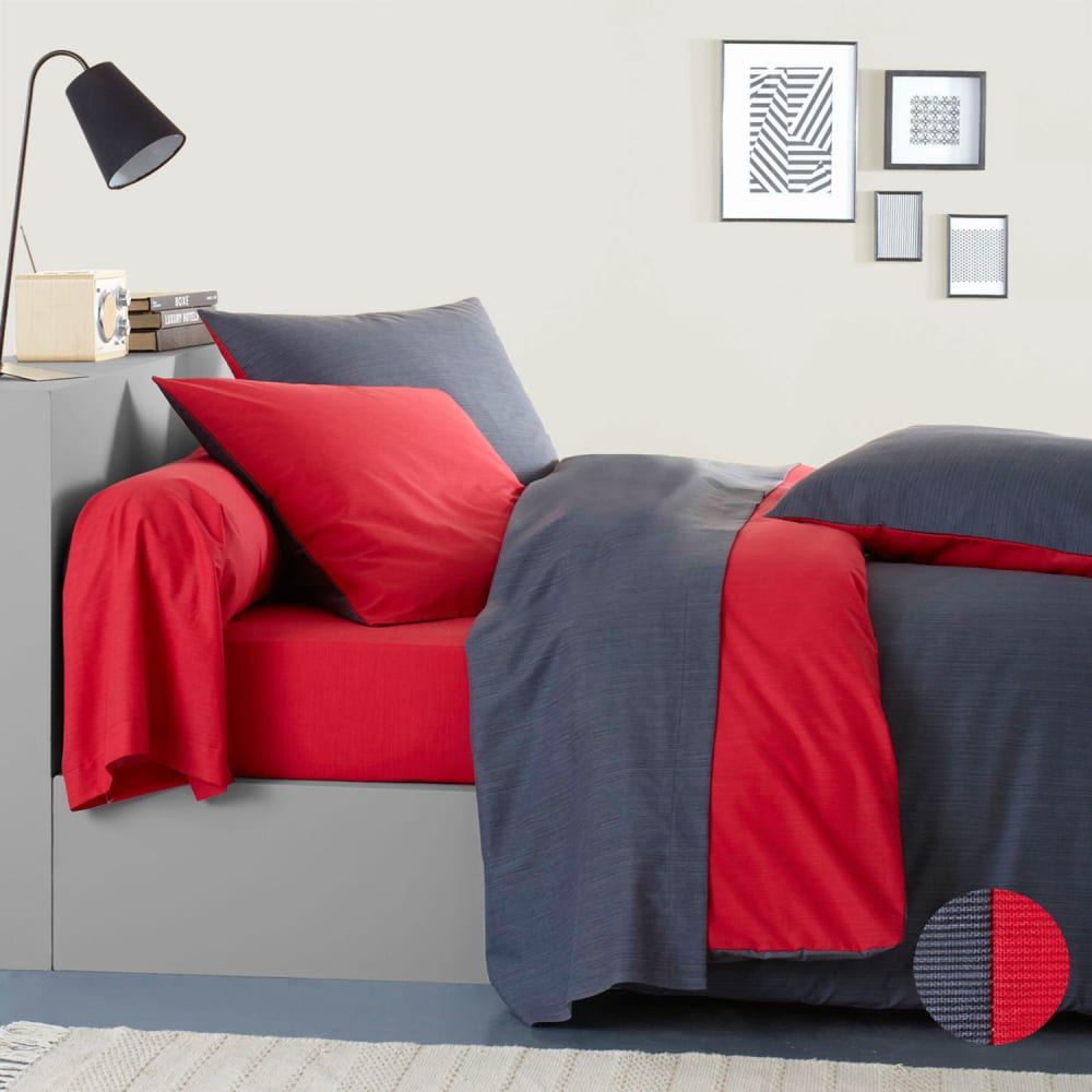 Housse de couette bicolore en bambou bicolore 240 x 220
