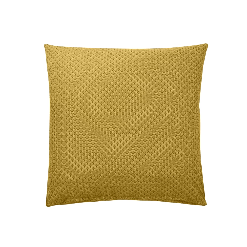 Parure de lit imprimée en bambou jaune curry 220x240 — vue 3