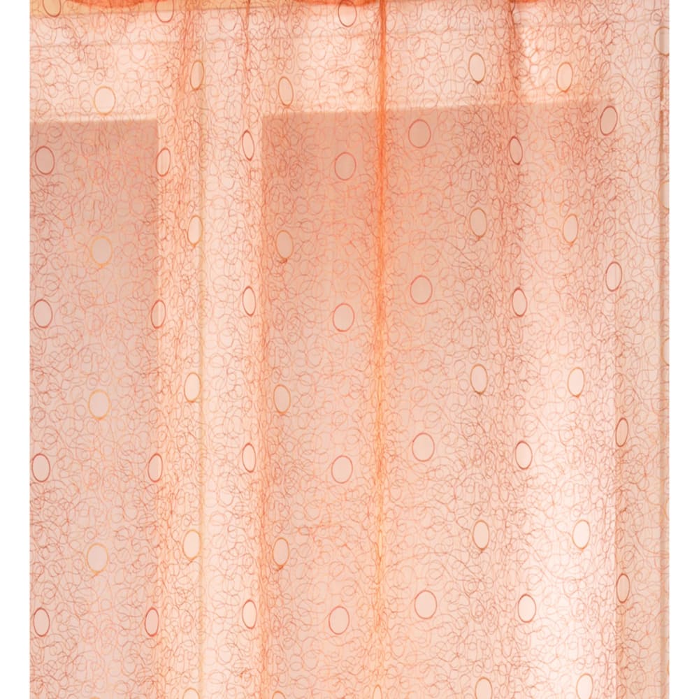 Voilage organza gribouillis et bulles brodée polyester terracotta - Maisons du Monde