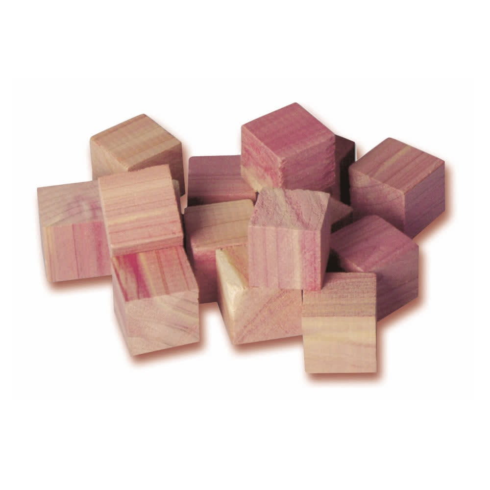 Lot de 16 cubes antimites en cèdre naturel Lot de 16 cubes antimites en cèdre naturel