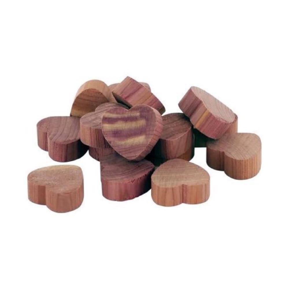Lot de 15 coeurs antimites en cèdre naturel Lot de 15 coeurs antimites en cèdre naturel