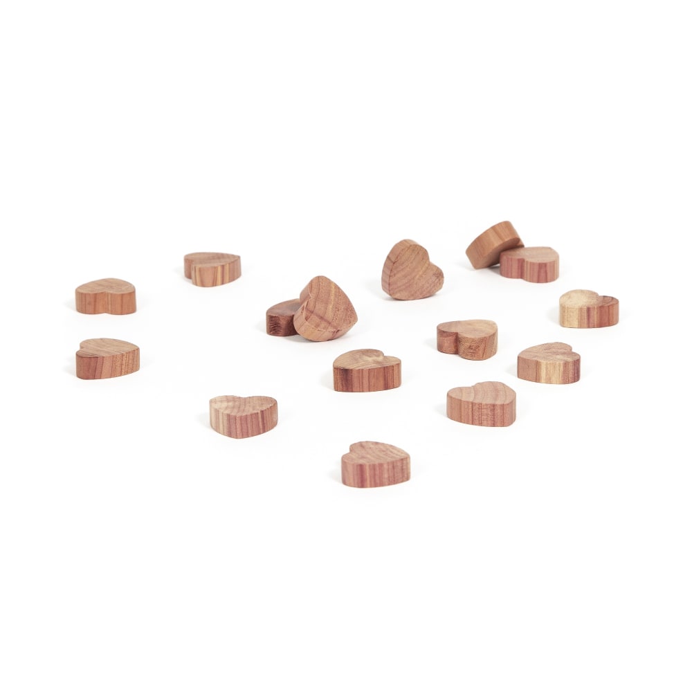Lot de 15 coeurs antimites en cèdre naturel - Maisons du Monde