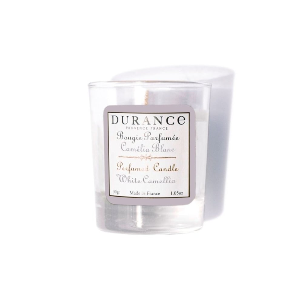 Durance Mini bougie parfumée camélia blanc Transparent Cire