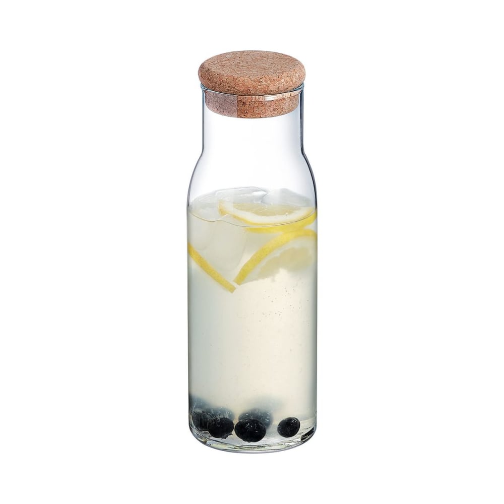 Carafe transparente + bouchon en liège 1L - Maisons du Monde