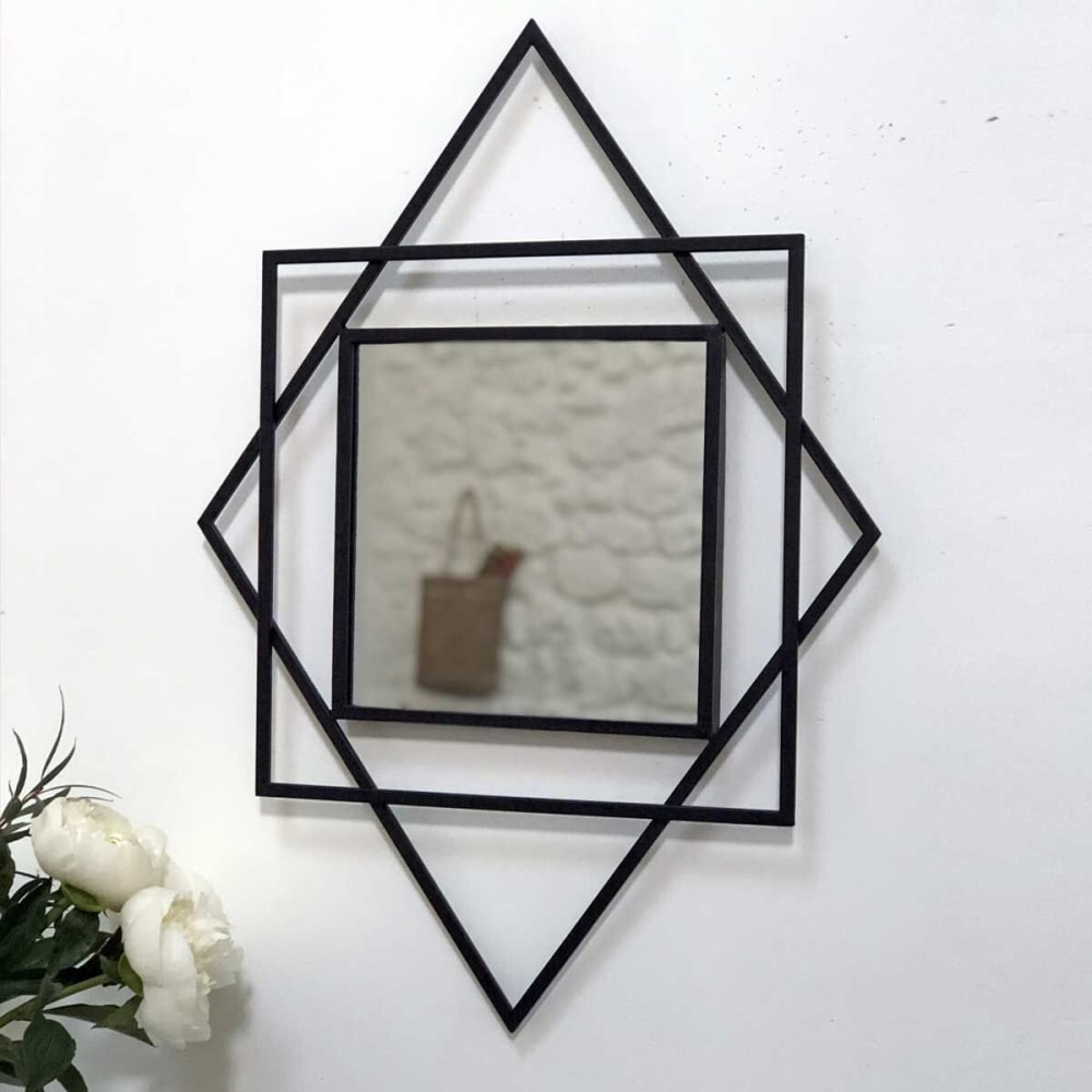 Specchio Art Déco nero 70x50 cm - Decoclico