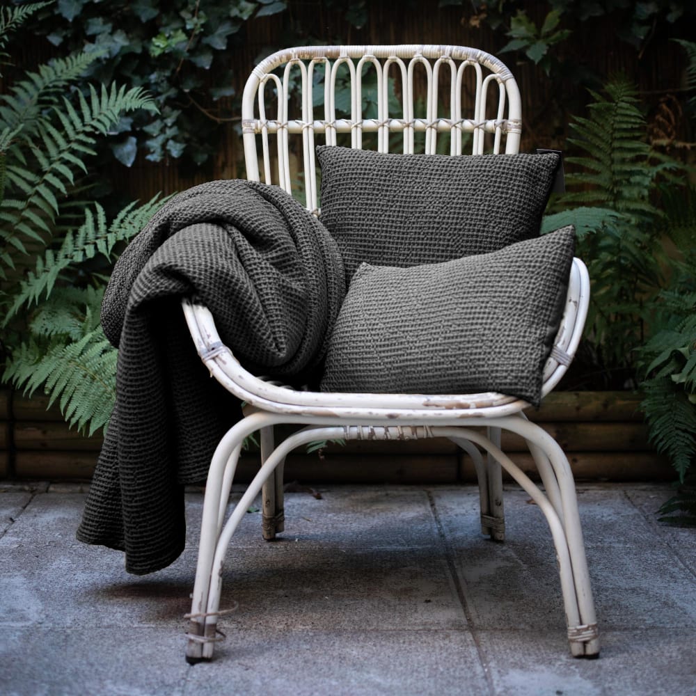 Coussin en coton tourterelle 30 x 50 cm — vue 3