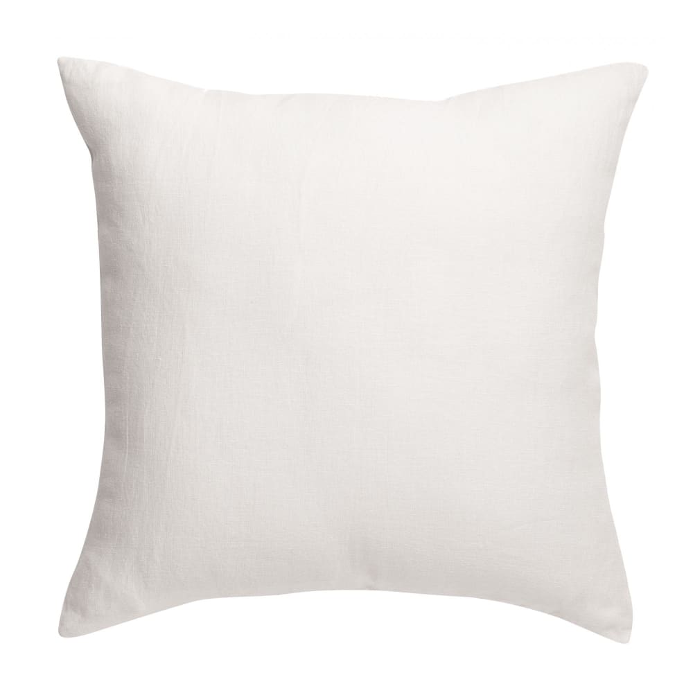 Vivaraise Coussin uni en lin blanc 45 x 45 cm