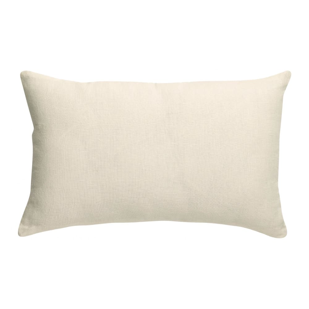 Vivaraise Coussin uni en lin craie 40 x 65 cm Blanc