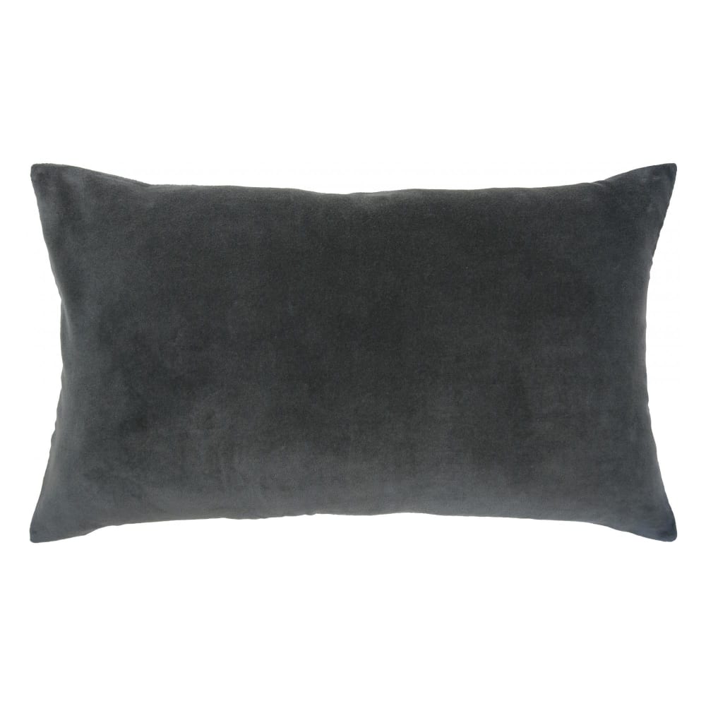 Vivaraise Coussin en coton tonnerre 30 x 50 cm Gris