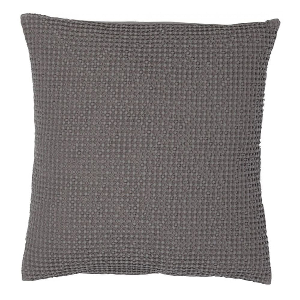 Coussin en coton tourterelle 45 x 45 cm