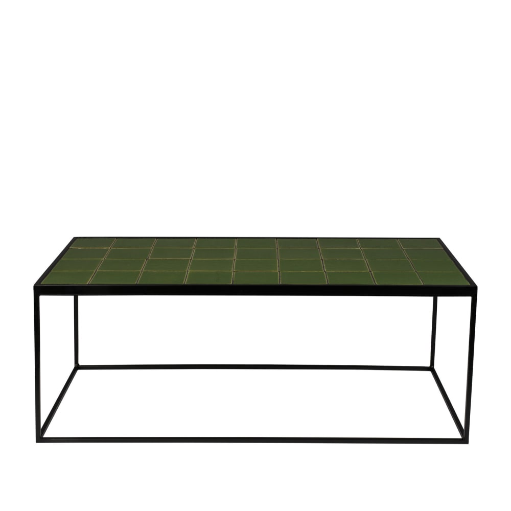 Mesa de centro de cerámica verde
