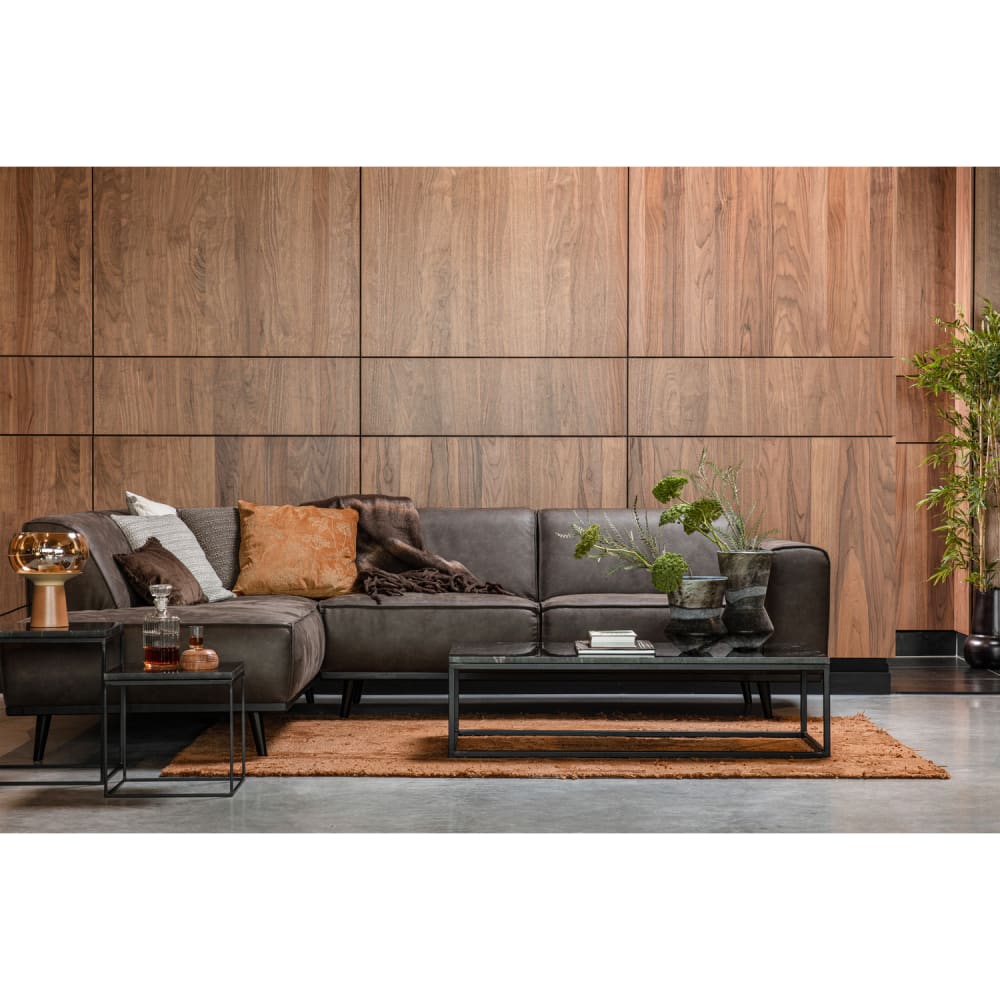 Table basse en marbre et métal noir - Maisons du Monde