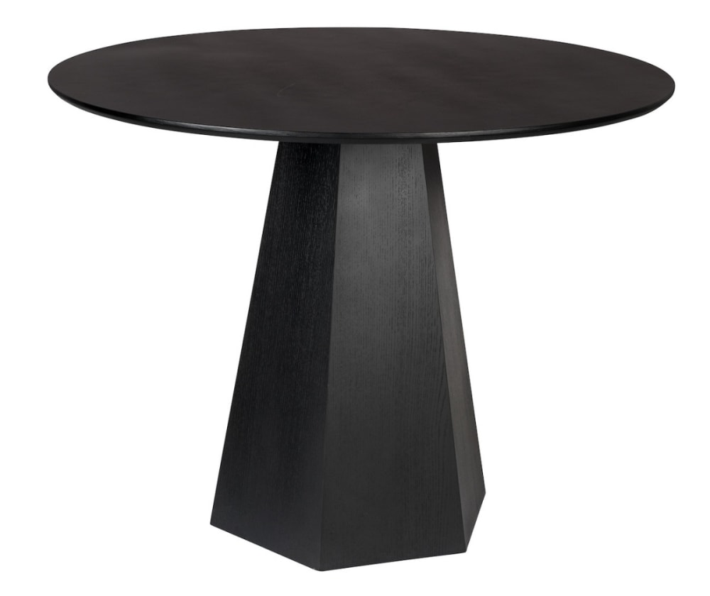 Zuiver Runder Tisch aus Eschenholzfurnier style modern Schwarz
