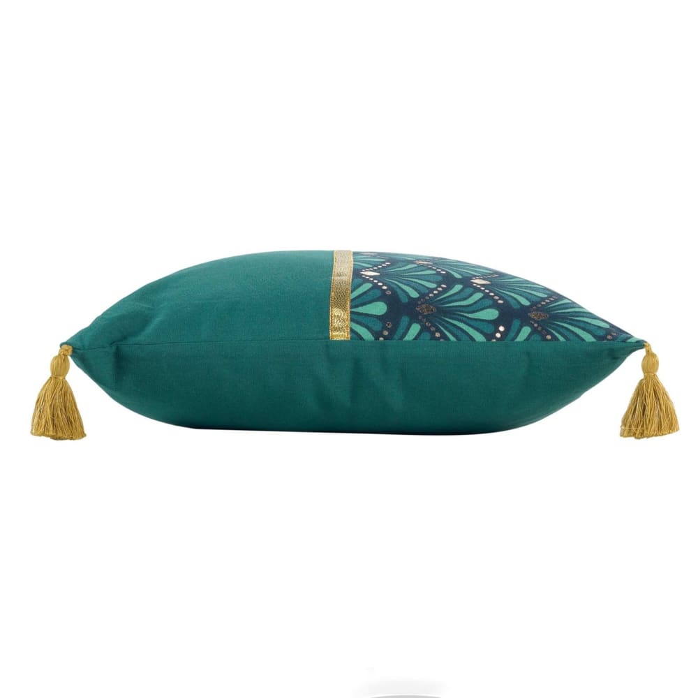 Coussin style art déco coton bleu 40x40 cm - Maisons du Monde