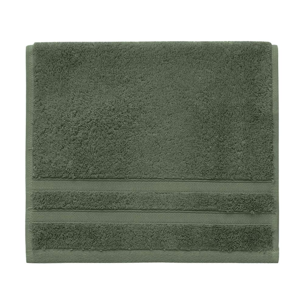 Llot de 3 serviettes invité 600 g/m² eucalyptus 30x50 cm - Maisons du Monde