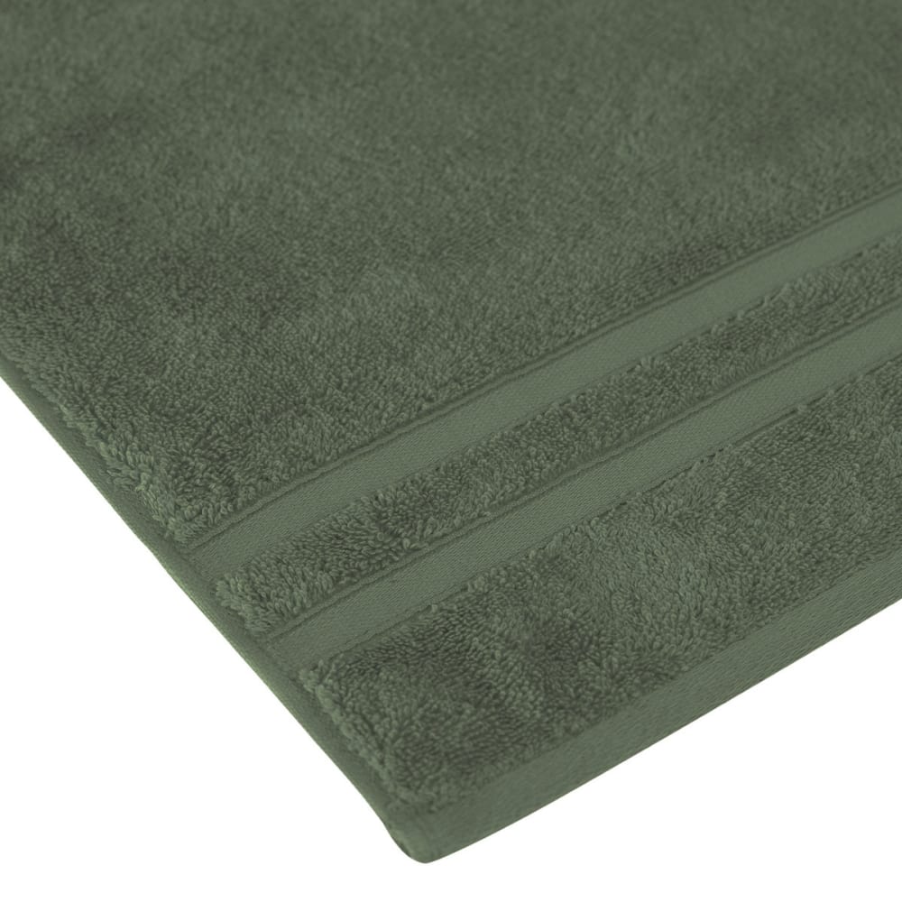 Llot de 3 serviettes invité 600 g/m² eucalyptus 30x50 cm — vue 4