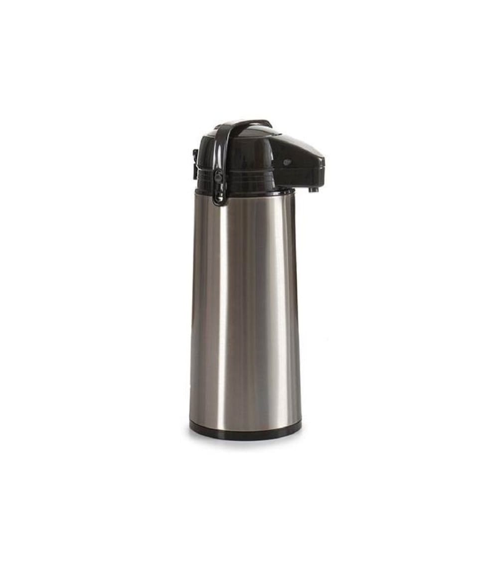 Pichet Isotherme &agrave; Pompe Portable Inox et Noir