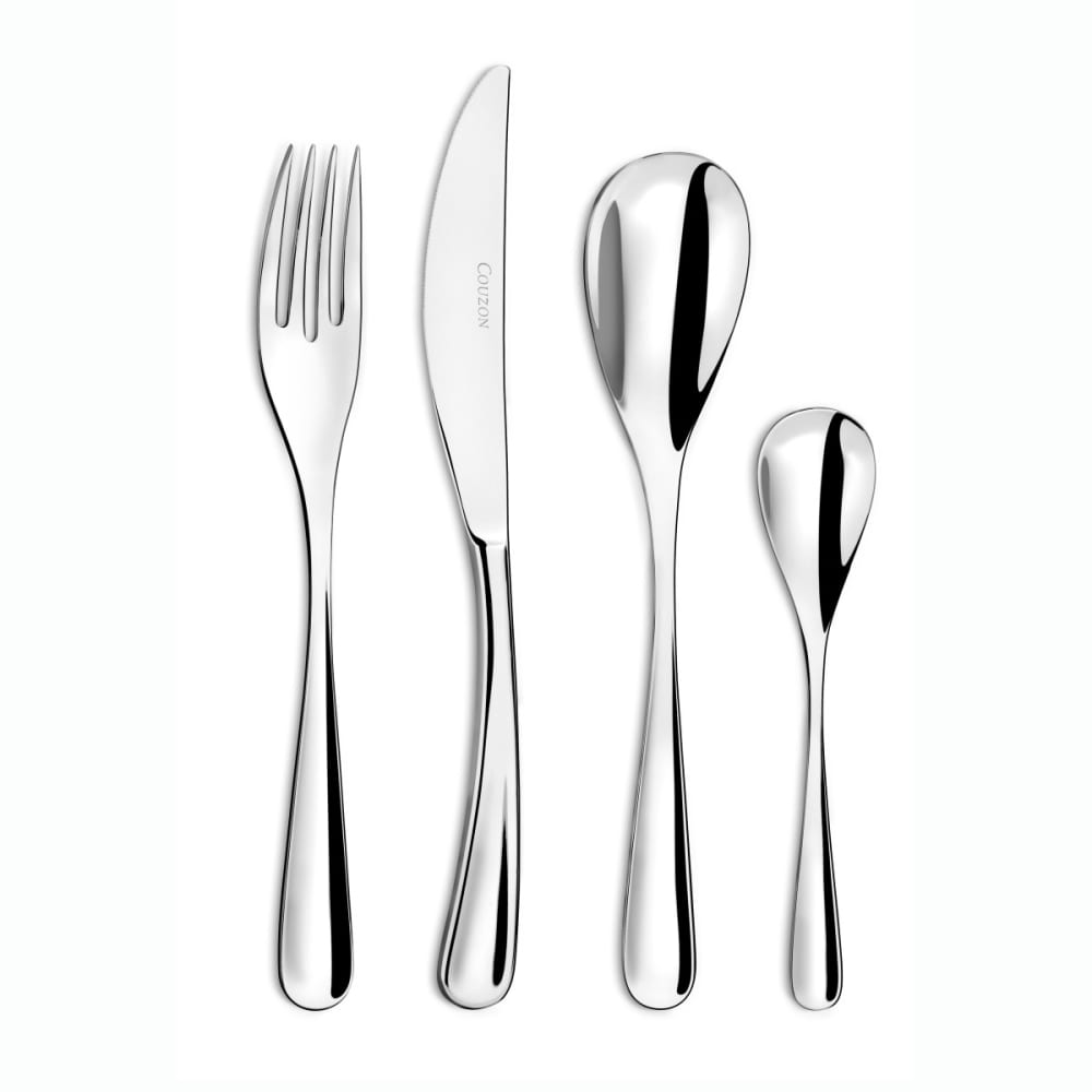 Set di posate da 74 pezzi in cassetta di legno in acciaio inox -