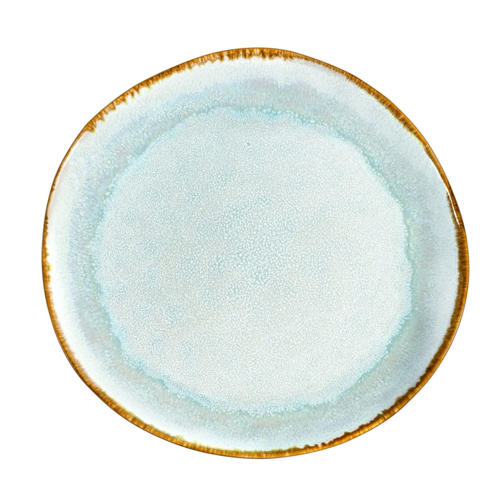 6er Set flache Teller aus Steingut, Aqua - Maisons Du Monde
