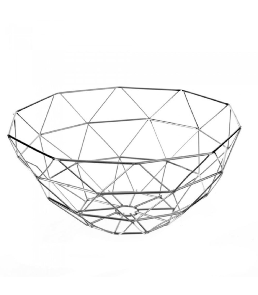 Corbeille à fruits en métal argenté D33,5cm