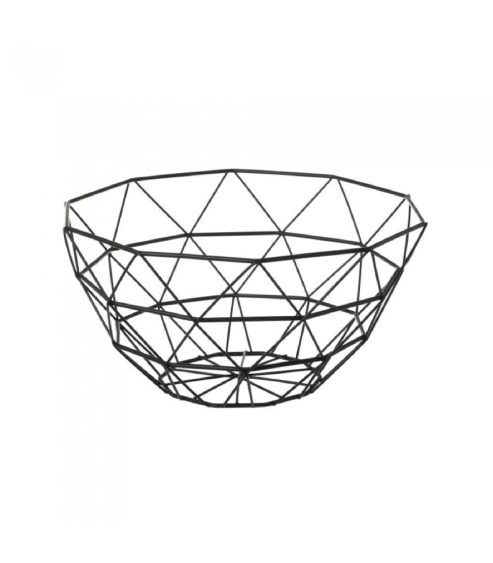 Corbeille à fruits en métal noir D28cm