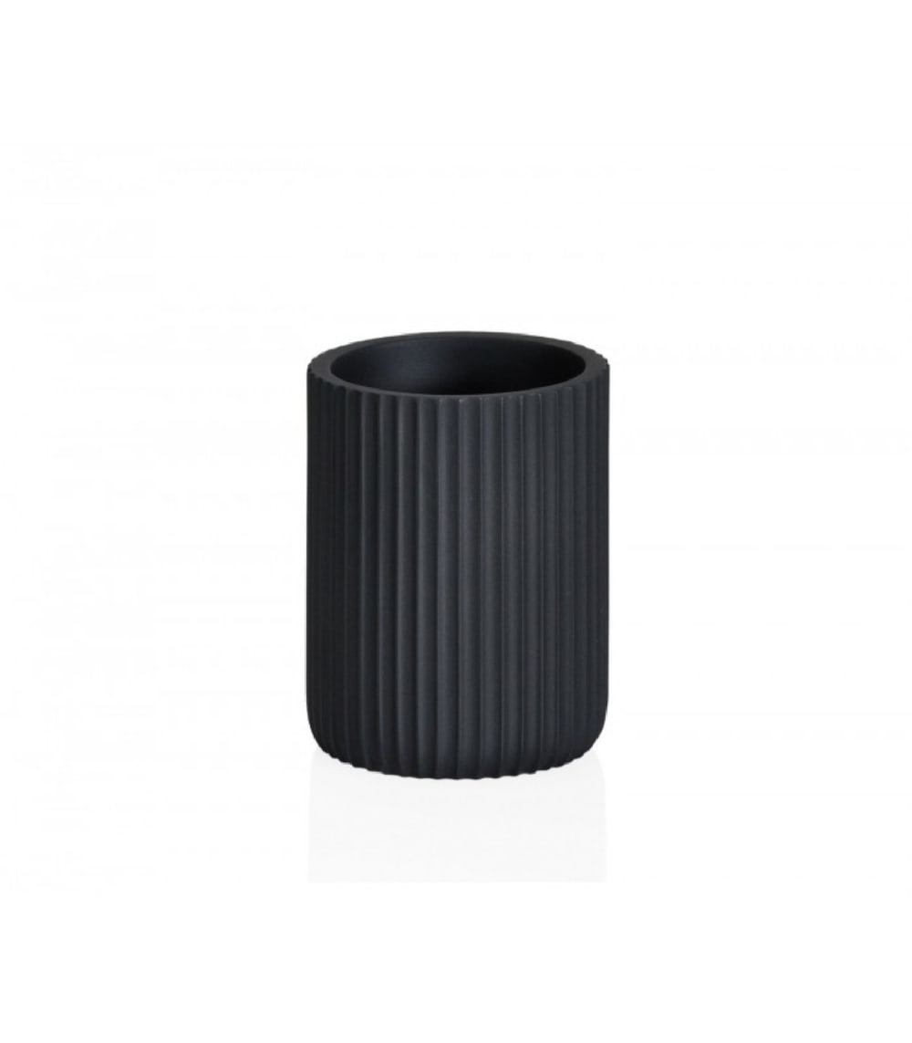 Porte brosse à dents en résine noire