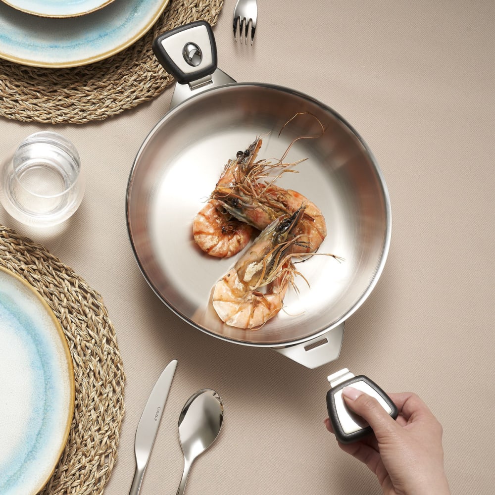 Padella 24 cm in - Argentato - Acciaio inossidabile
