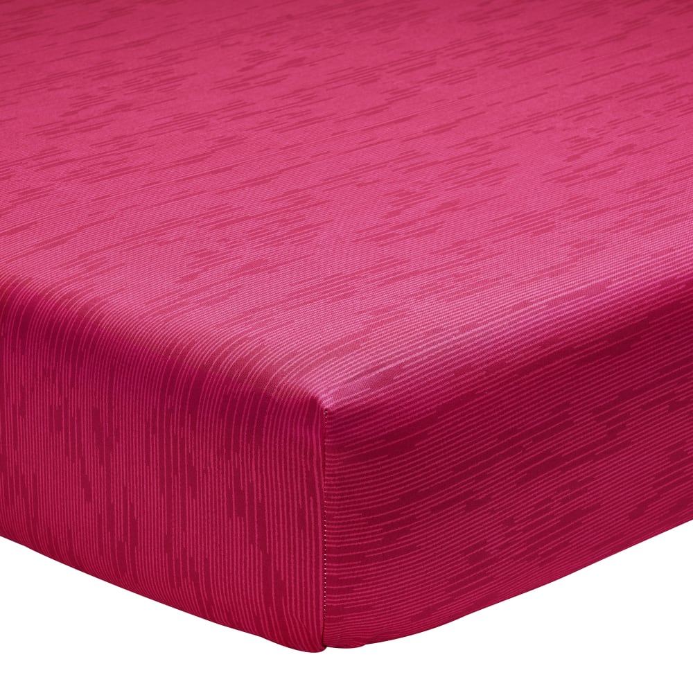 Drap housse imprimé en lyocell rouge 140x190
