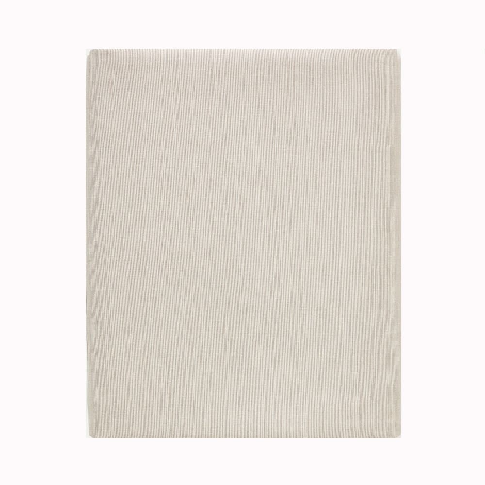 Drap plat fines rayures en bambou lin 240 x 300