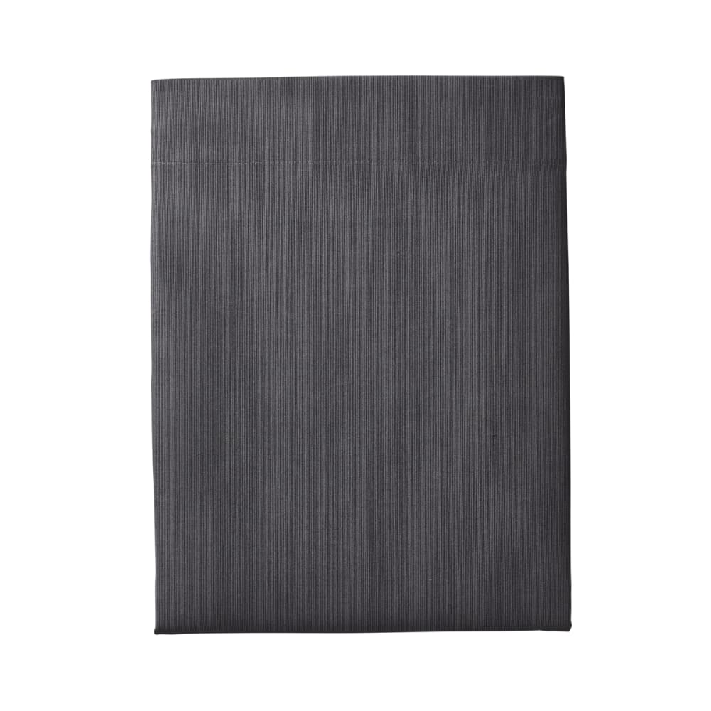 ORIGIN Drap plat fines rayures en bambou gris 240 x 300