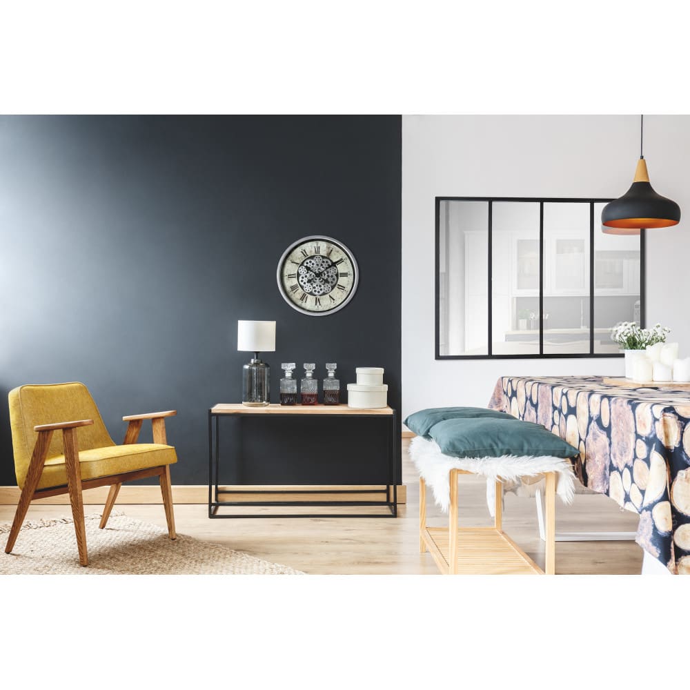 Miroir atelier verrière 90x120 - Noir - Maisons du Monde