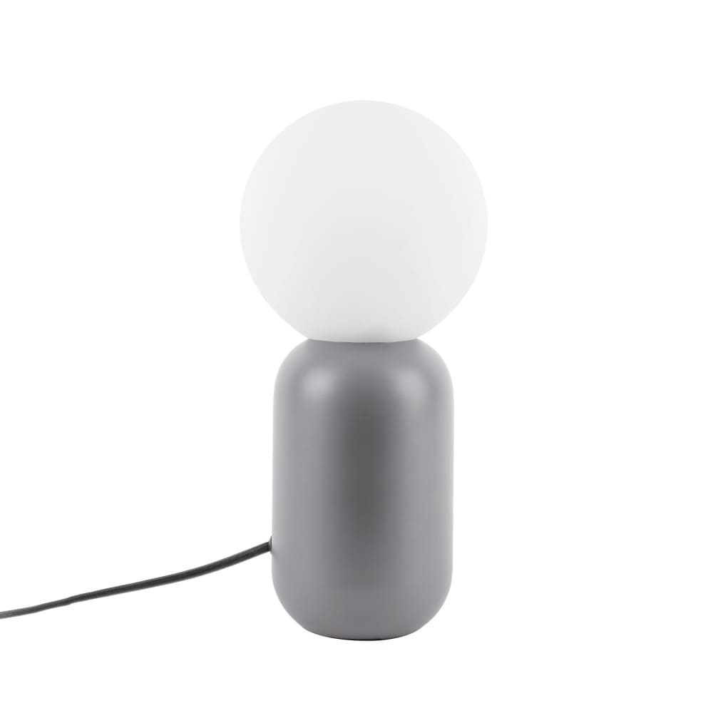 Leitmotiv Lampe à poser en métal gris style contemporain