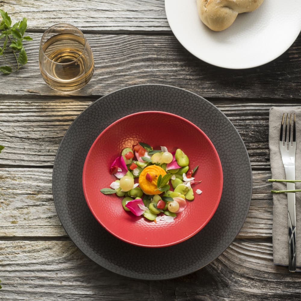 Medard de Noblat 6er Set Salat- und Pastateller aus Steingut, Creme style modern Beige Steingut