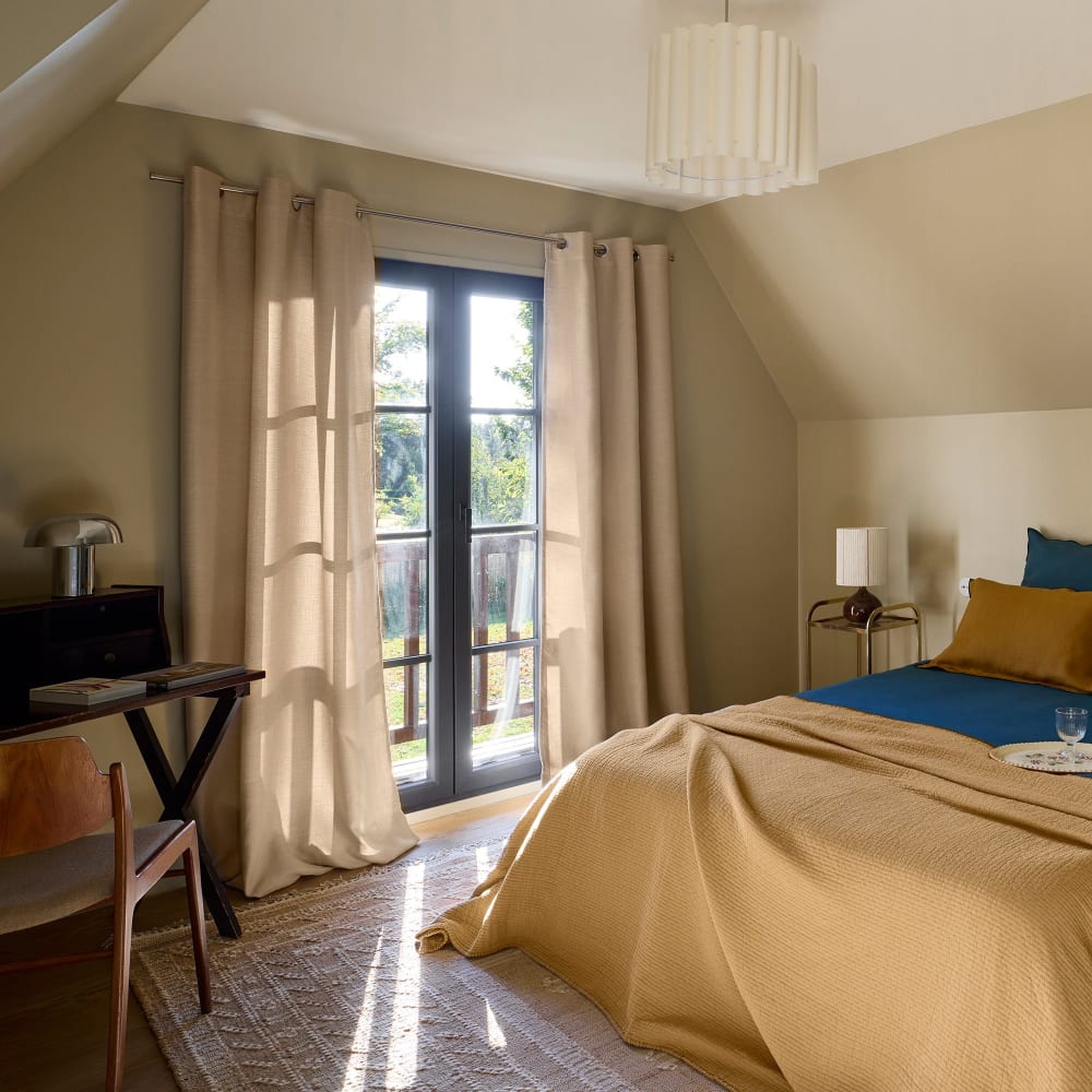 Rideau effet naturel obscurcissant à 80% naturel 200x280 cm